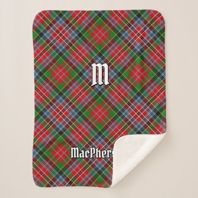 Clan MacPherson Tartan Sherpa Blanket (Front)