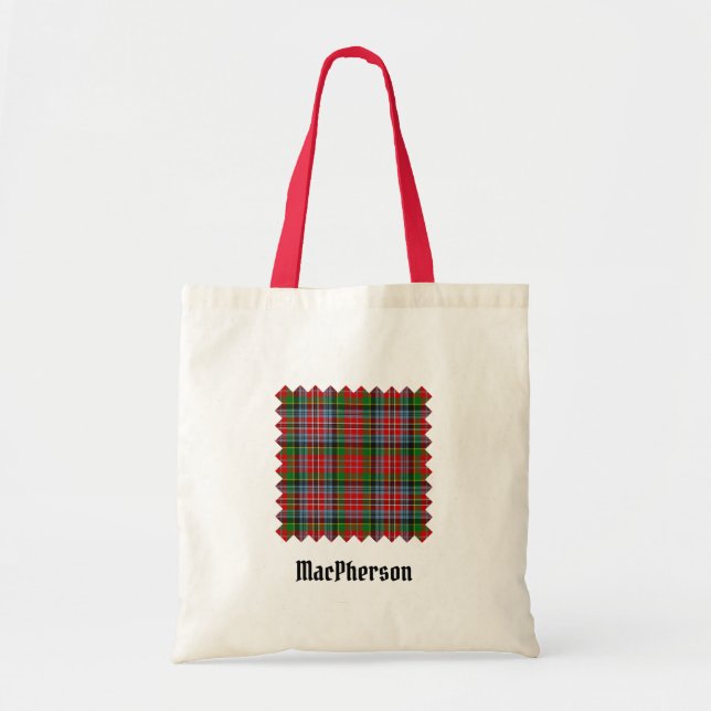 Clan MacPherson Tartan Tote Bag (Front)
