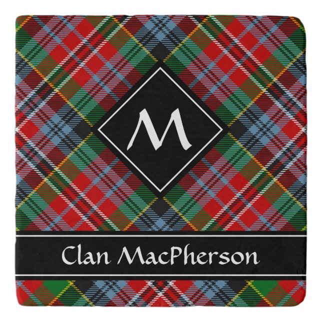 Clan MacPherson Tartan Trivet (Front)