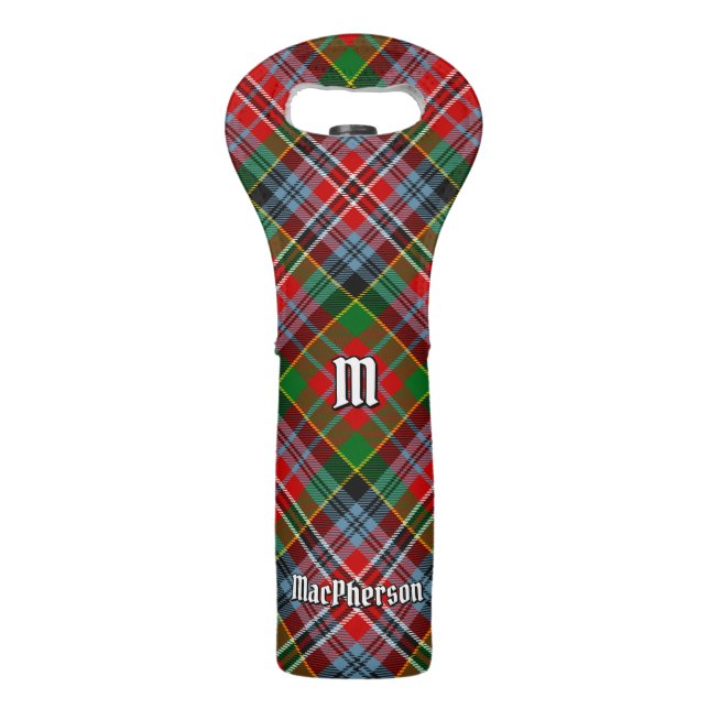 Clan MacPherson Tartan Wine Bag (Front)