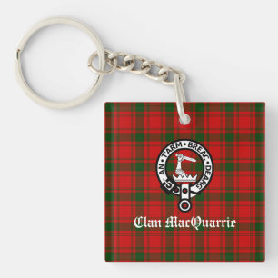 Clan MacQuarrie Tartan and Crest Keychain