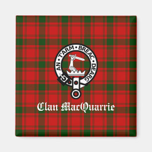 Clan MacQuarrie Tartan and Crest Magnet