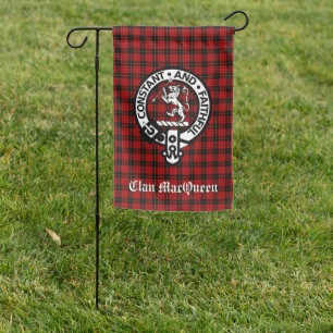 Clan MacQueen Crest Badge & Tartan  Garden Flag