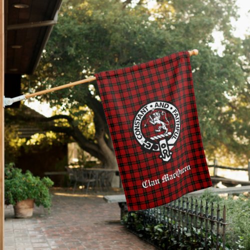 Clan MacQueen Crest Badge  Tartan  House Flag