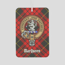 Clan MacQueen Crest over Tartan Air Freshener