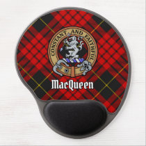 Clan MacQueen Crest over Tartan Gel Mouse Pad