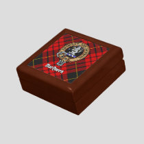 Clan MacQueen Crest over Tartan Gift Box