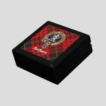 Clan MacQueen Crest over Tartan Gift Box