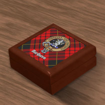 Clan MacQueen Crest over Tartan Gift Box