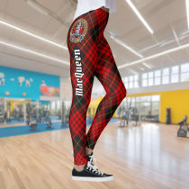 Clan MacQueen Crest over Tartan Leggings