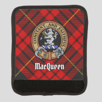 Clan MacQueen Crest over Tartan Luggage Handle Wrap