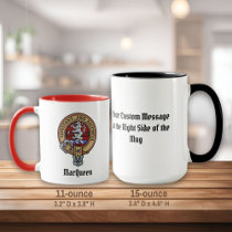 Clan MacQueen Crest over Tartan Mug