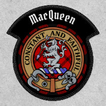 Clan MacQueen Crest over Tartan Patch