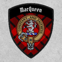 Clan MacQueen Crest over Tartan Patch