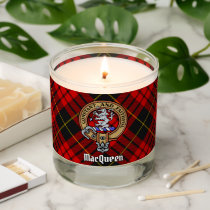 Clan MacQueen Crest over Tartan Scented Candle