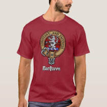 Clan MacQueen Crest over Tartan T-Shirt