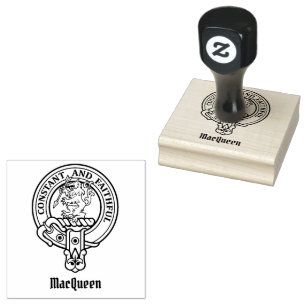 Clan MacQueen Crest Rubber Stamp