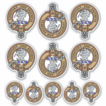 Clan MacQueen Crest Sticker Set