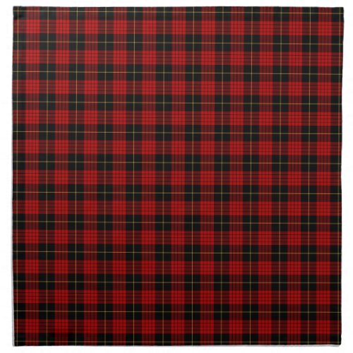 Clan MacQueen Red and Black Scottish Tartan Cloth Napkin