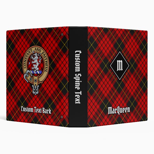 Clan MacQueen Tartan 3 Ring Binder (Background)