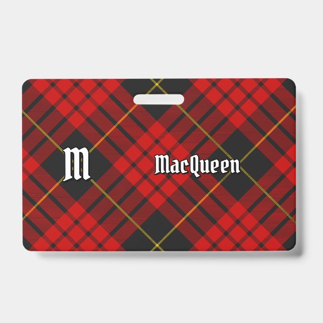 Clan MacQueen Tartan Badge (Front)