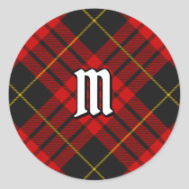 Clan MacQueen Tartan Classic Round Sticker