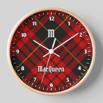 Clan MacQueen Tartan Clock