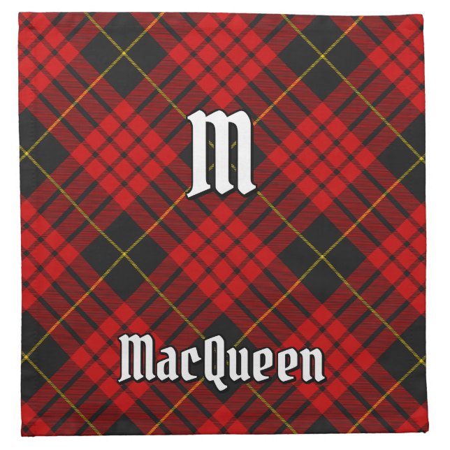 Clan MacQueen Tartan Cloth Napkin (Front)