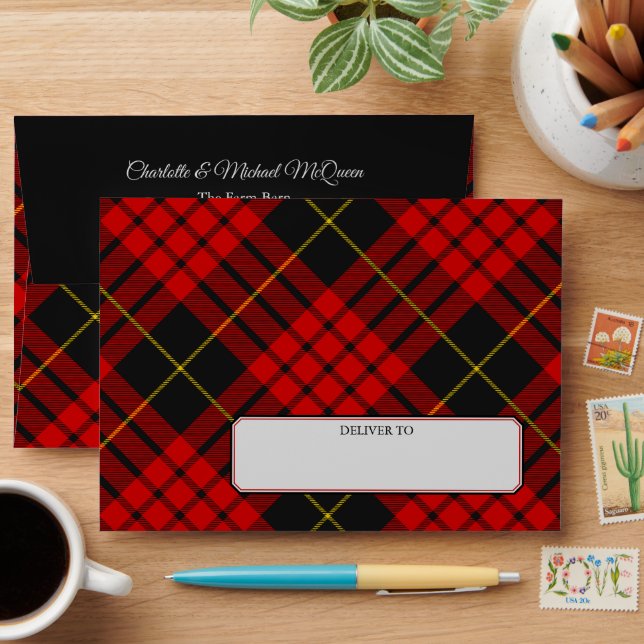 Clan MacQueen Tartan Envelope (Desk)