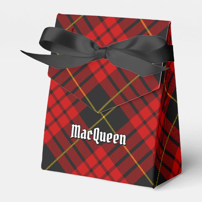 Clan MacQueen Tartan Favor Boxes (Front Side)
