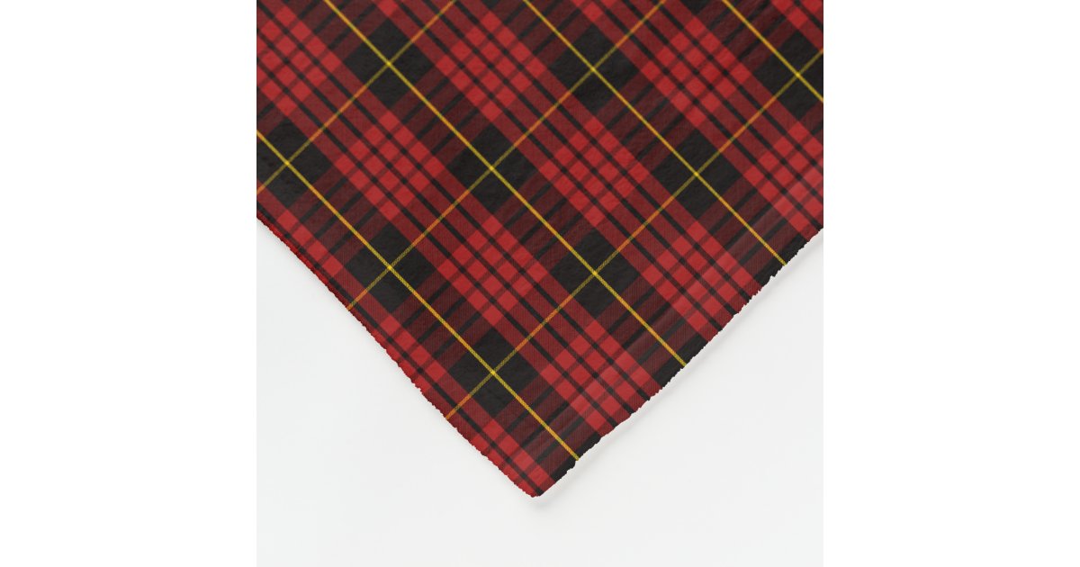 MacQueen Crest Tartan Premium Blanket Black