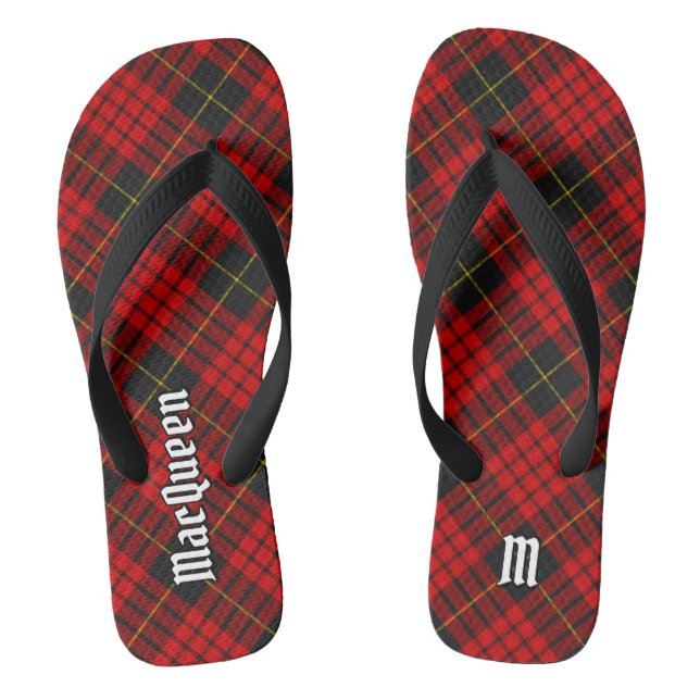 Clan MacQueen Tartan Flip Flops (Footbed)