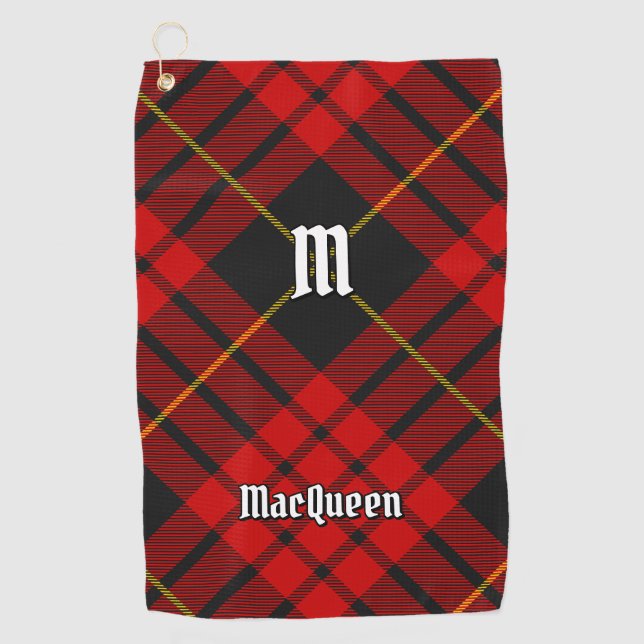 Clan MacQueen Tartan Golf Towel (Front)