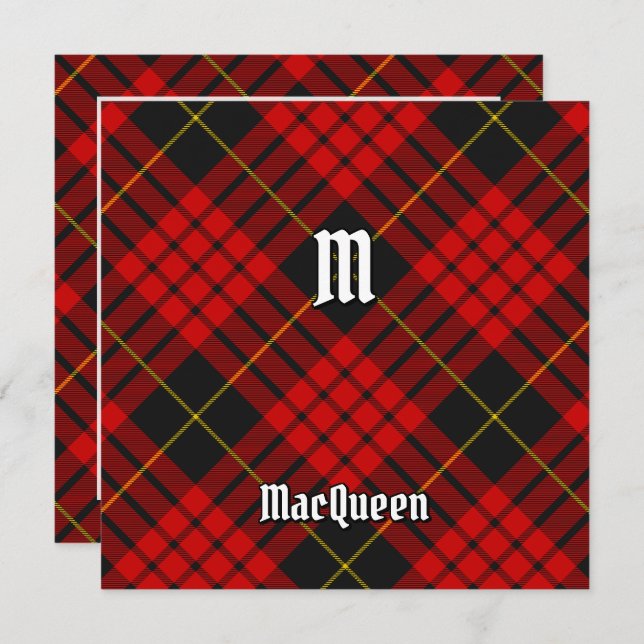 Clan MacQueen Tartan Invitation (Front/Back)
