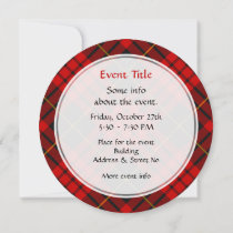 Clan MacQueen Tartan Invitation