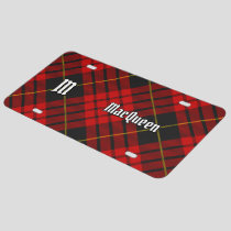 Clan MacQueen Tartan License Plate