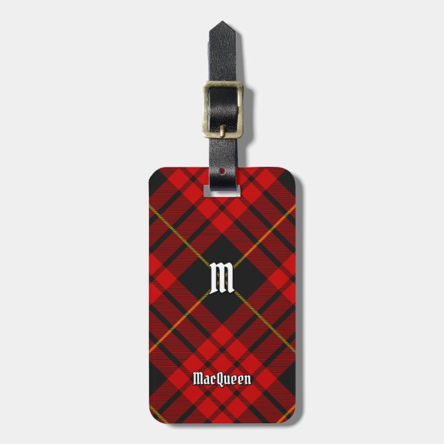 Clan MacQueen Tartan Luggage Tag (Front Vertical)