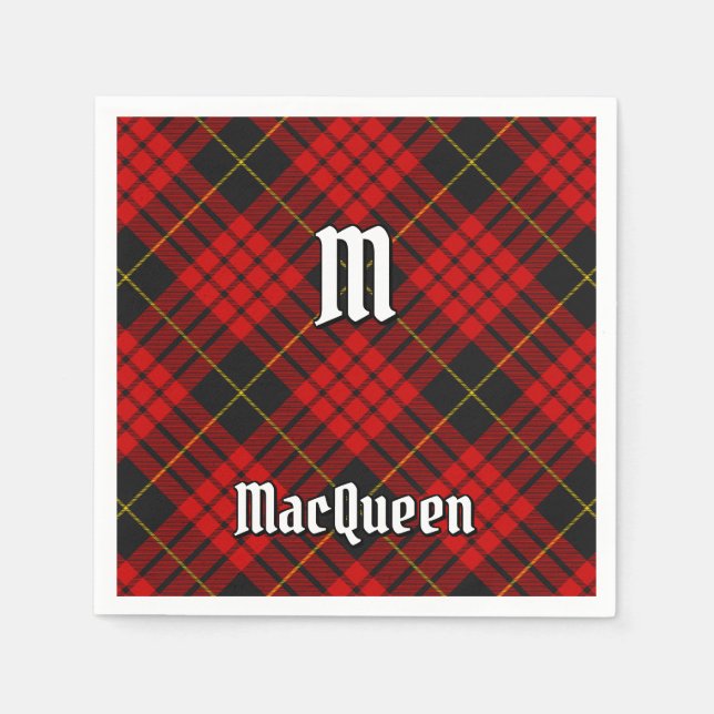Clan MacQueen Tartan Napkins (Front)