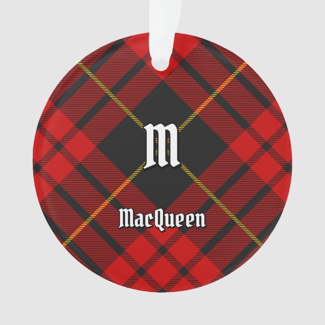 Clan MacQueen Tartan Ornament (Front)