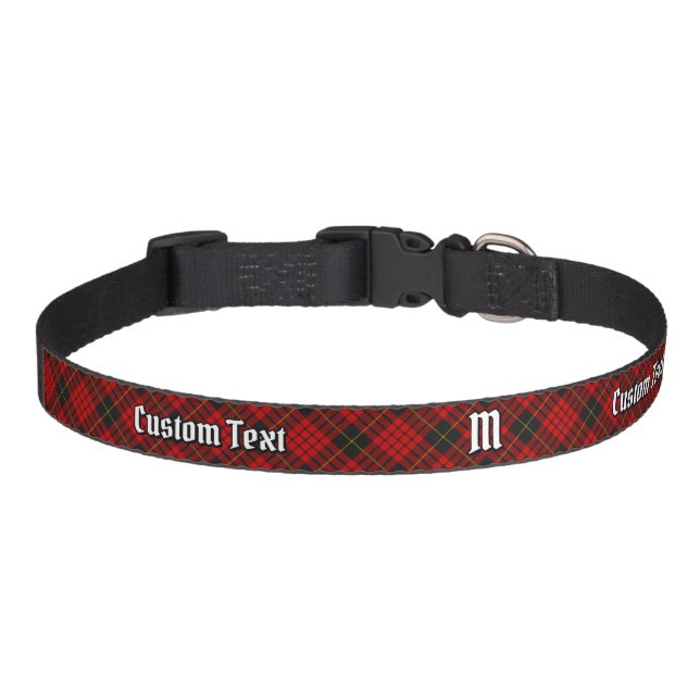 Clan MacQueen Tartan Pet Collar (Front)