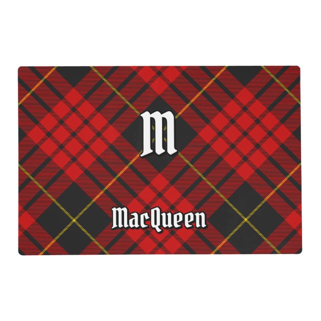 Clan MacQueen Tartan Placemat (Front)