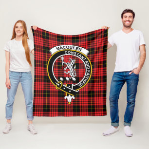 Clan MacQueen Tartan Plaid Fleece Blanket