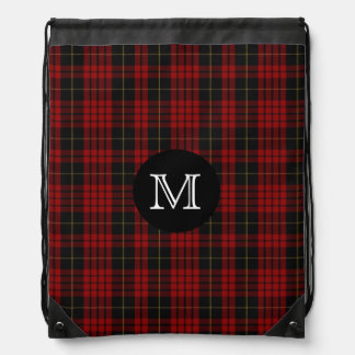 Clan MacQueen Tartan Plaid Monogram Backpack