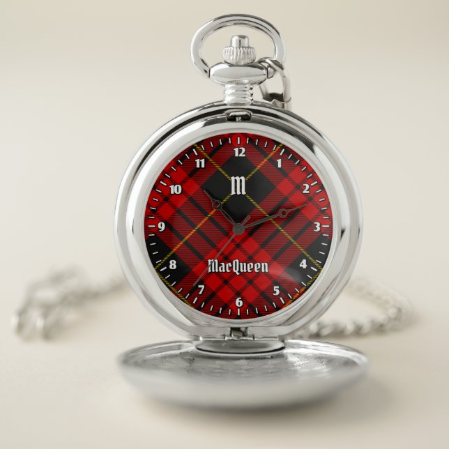 Clan MacQueen Tartan Pocket Watch (Inside)