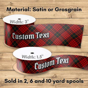 Clan MacQueen Tartan Satin Ribbon