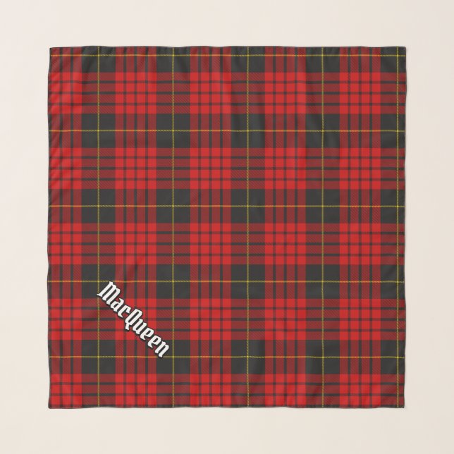 Clan MacQueen Tartan Scarf (Front (Horizontal))