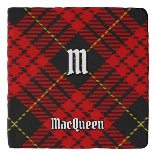 Clan MacQueen Tartan Trivet (Front)
