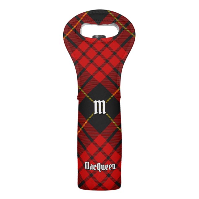 Clan MacQueen Tartan Wine Bag (Front)