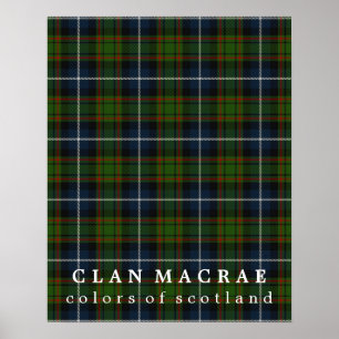 Clan MacRae Colors of Scotland Tartan Poster