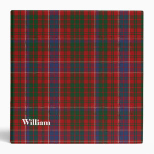 Clan MacRae Custom Tartan Plaid Binder